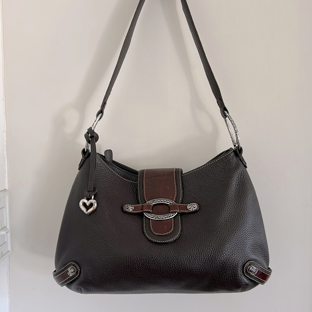 Brighton Brown Pebble/Leather Shoulder Bag